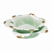 подсвечник керамический в виде цветка с золотыми лепестками flower pale green medium, 4 см в Нижнем Новгороде