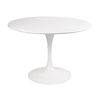 стол eero saarinen style tulip table mdf d100 глянцевый белый в Нижнем Новгороде