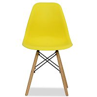 стул деревянный pc-015 желтый ножки дерево (eames style) в Нижнем Новгороде