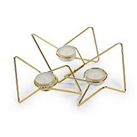 набор подсвечников золотых металлических для чайных свечей tri-angular loop, 7 см, 3 штуки в Нижнем Новгороде