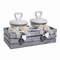 банка love с крышкой, набор 2 шт. на подставке серого цвета в Нижнем Новгороде