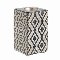 подсвечник керамический квадратный с геометрическим узором black&white, 11 см в Нижнем Новгороде