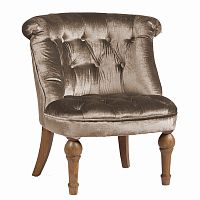 кресло sophie tufted slipper chair серо-коричневое в Нижнем Новгороде