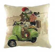 подушка с картинкой scooter dogs green в Нижнем Новгороде