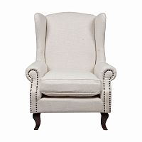 кресло мягкое с ушами белое collins wingback chair в Нижнем Новгороде