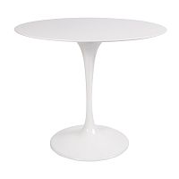 стол eero saarinen style tulip table mdf белый d90 глянцевый в Нижнем Новгороде