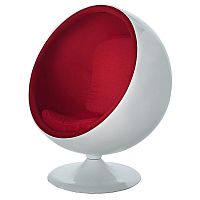 кресло-шар eero ball chair бело-красное в Нижнем Новгороде