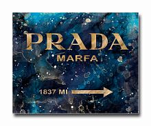 постер prada mafia на синем в золотом a4 в Нижнем Новгороде