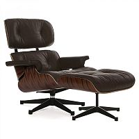 кресло eames style lounge chair палисандр коричневое в Нижнем Новгороде