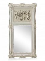 зеркало настенное прямоугольное в высокой белой раме францини distressed chalk white в Нижнем Новгороде