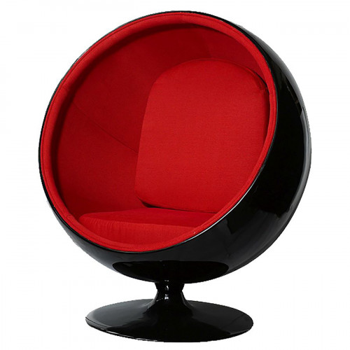 кресло eero ball chair черно-красное в Нижнем Новгороде