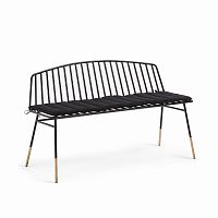 siena bench 120 черный металл черная ткань от la forma (ex julia grup) в Нижнем Новгороде