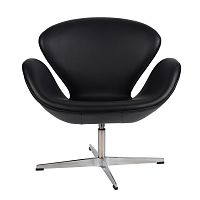 кресло arne jacobsen style swan chair черное в Нижнем Новгороде