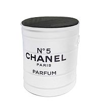 декоративная бочка- пуф chanel №5 white m в Нижнем Новгороде