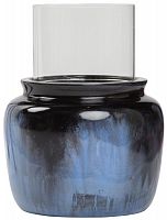 подсвечник синий со стеклом colors blue big, 32 см в Нижнем Новгороде