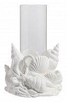 подсвечник белый в морском стиле со стеклянным колпаком razon, 28 см в Нижнем Новгороде