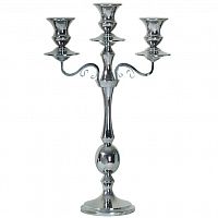 канделябр серебряный металлический на 3 свечи, 84 см в Нижнем Новгороде