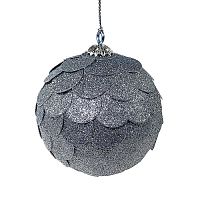 шар новогодний серебряный с блестящими чешуйками paper ball, 10 см в Нижнем Новгороде