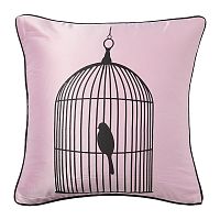 подушка с птичкой в клетке birdie in a cage pink в Нижнем Новгороде