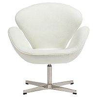 кресло swan chair кашемир белое в Нижнем Новгороде