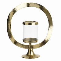 подсвечник золотой декоративный со стеклом круг gold circle, 38 см в Нижнем Новгороде