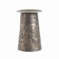 подсвечник металлический медный с резьбой, 18 см в Нижнем Новгороде