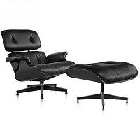 кресло eames style lounge chair черное в Нижнем Новгороде