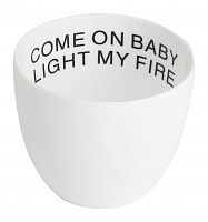 подсвечник белый фарфоровый с надписью внутри come on baby light my fire, 6,5 см в Нижнем Новгороде