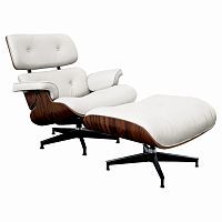 кресло lounge chair & ottoman белое в Нижнем Новгороде