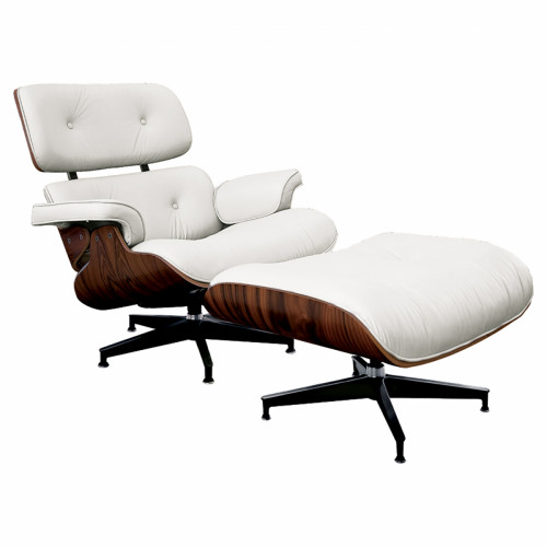 кресло lounge chair & ottoman белое в Нижнем Новгороде