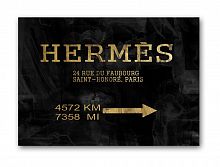 постер hermes без рамки, черный, а4 в Нижнем Новгороде