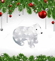фигурка светодиодная «белый медведь-4» 25x31см (11037) uld-m3125-040/sta в Нижнем Новгороде
