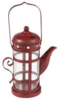подсвечник-фонарь красный в виде чайника с ручкой old kettle, 27 см в Нижнем Новгороде