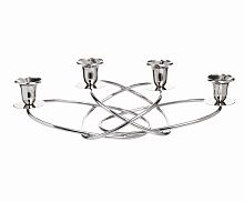 подсвечник металлический серебряный на 4 свечи katie, 34 см в Нижнем Новгороде