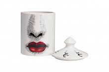 подсвечник белый с крышкой желтые губы пьеро форназетти bacio candle red, 33 см в Нижнем Новгороде