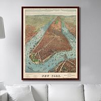 картина: antique map of new york city, 1879г. в Нижнем Новгороде