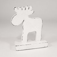 украшение новогоднее на подставке олень белый white reindeer, 15х11х5 см в Нижнем Новгороде