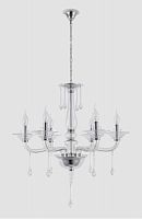 подвесная люстра crystal lux monica sp6 chrome/transparent в Нижнем Новгороде