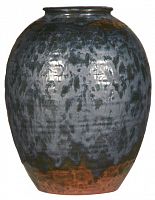 ваза керамическая объемная 32 см antiqued черная с рисунком в Нижнем Новгороде
