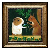 картина в раме незабудка и дубовый листик в Нижнем Новгороде