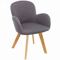 стул деревянный стул asia wooden legs / grey fabric в Нижнем Новгороде