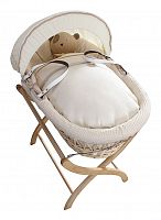 колыбель-переноска premium moses basket натуральная, кремовое белье в Нижнем Новгороде
