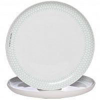 тарелка белая с бирюзовым рисунком 30*30*3,3 в Нижнем Новгороде