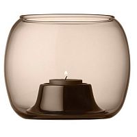 подсвечник стеклянный коричневый kaasa, 15 см в Нижнем Новгороде