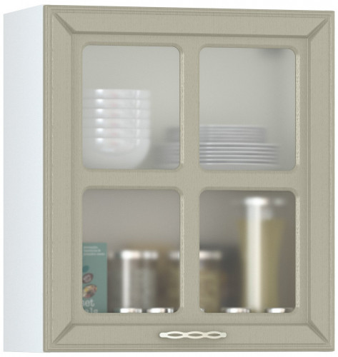 шкаф навесной 600 витрина 1 дверь кухня маргарита имбирь структурный в Нижнем Новгороде