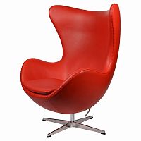 кресло arne jacobsen style egg chair красное в Нижнем Новгороде