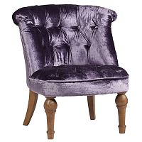 кресло sophie tufted slipper chair вельвет фиолетовое в Нижнем Новгороде