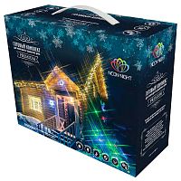 новогодний набор для украшения загородного дома premium 8 предметов, цвет гирлянд белый в Нижнем Новгороде