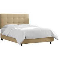 кровать двуспальная 160х200 бежевая alice tufted beige в Нижнем Новгороде