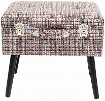 kare design пуф suitcase, коллекция "чемодан" 50*45*35, полиэстер, лен, полиуретан, сосна, красный в Нижнем Новгороде